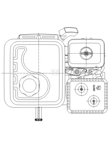 Moteur Loncin G200FR 196 cm³ - 5,5 HP pour tondeuse et motoculteur