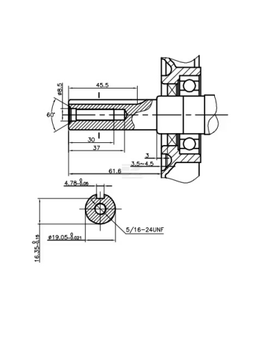Moteur Loncin G200FR 196 cm³ - 5,5 HP pour tondeuse et motoculteur
