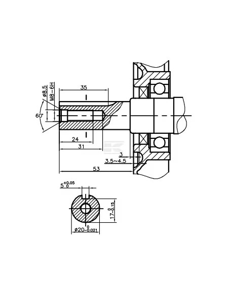 Moteur Loncin G200FA 196 cm³ 5,5 HP arbre horizontal Ø20 x 53 mm | VerdiParts