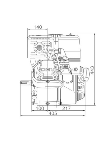 Moteur Loncin G390FI 389 cm³ 11 HP arbre horizontal Ø25,4 x 80 mm | VerdiParts