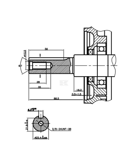 Moteur Loncin G390FI 389 cm³ 11 HP arbre horizontal Ø25,4 x 80 mm | VerdiParts