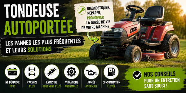 Tondeuse autoportée : les pannes les plus fréquentes et leurs solutions