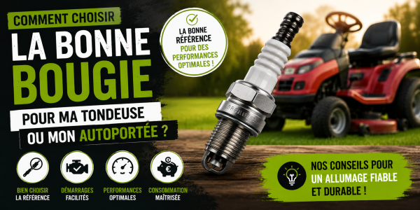 Comment choisir la bonne bougie pour ma tondeuse ou mon autoportée ?