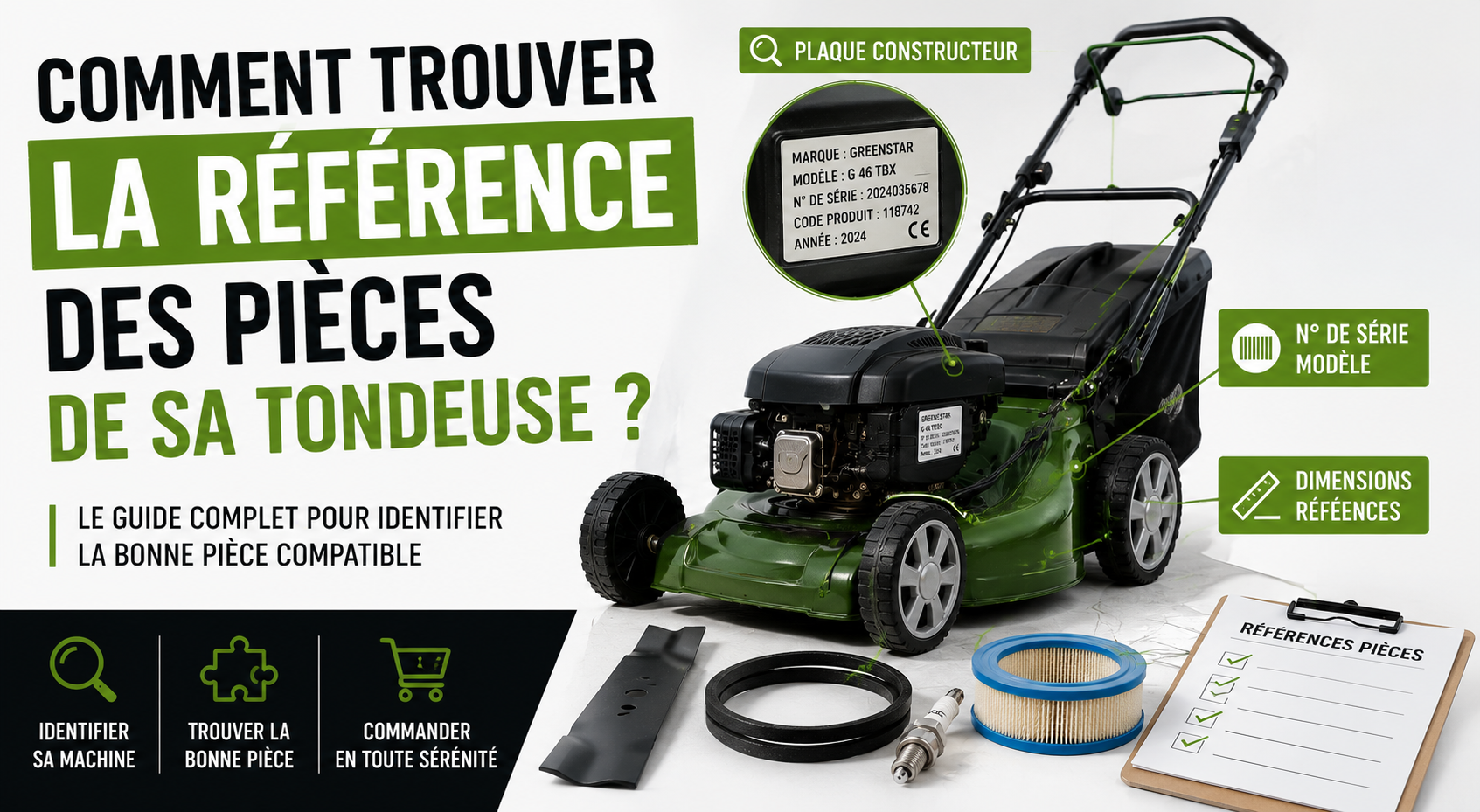 Comment trouver la référence des pièces de sa tondeuse ?