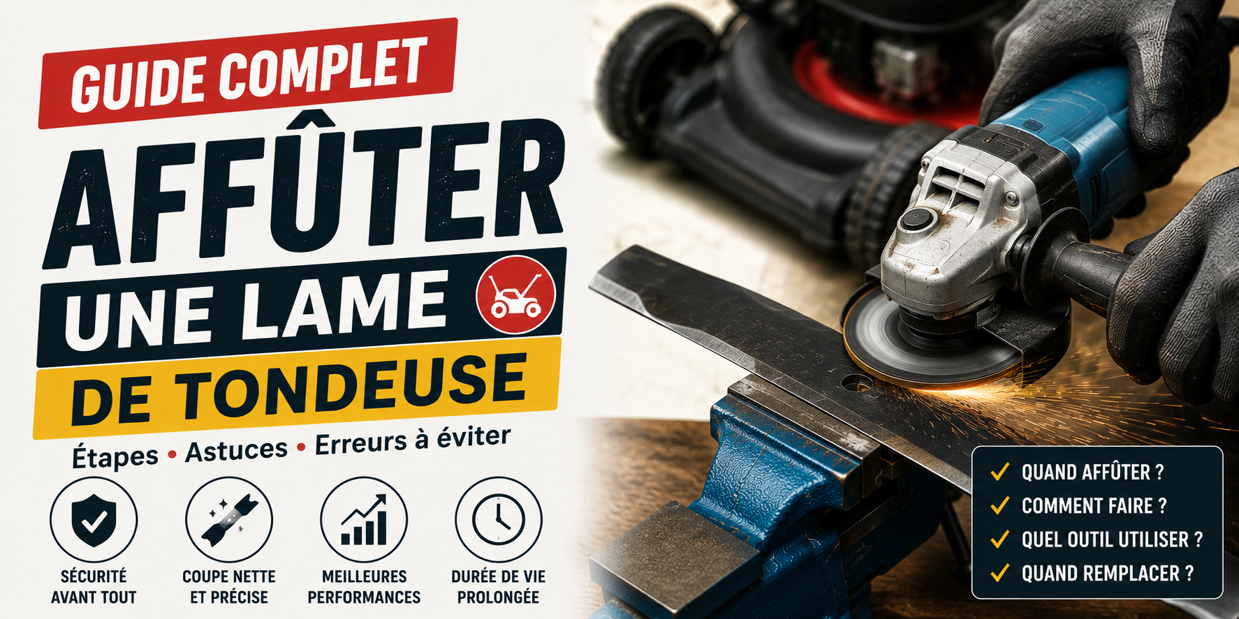 Comment affûter une lame de tondeuse correctement ?