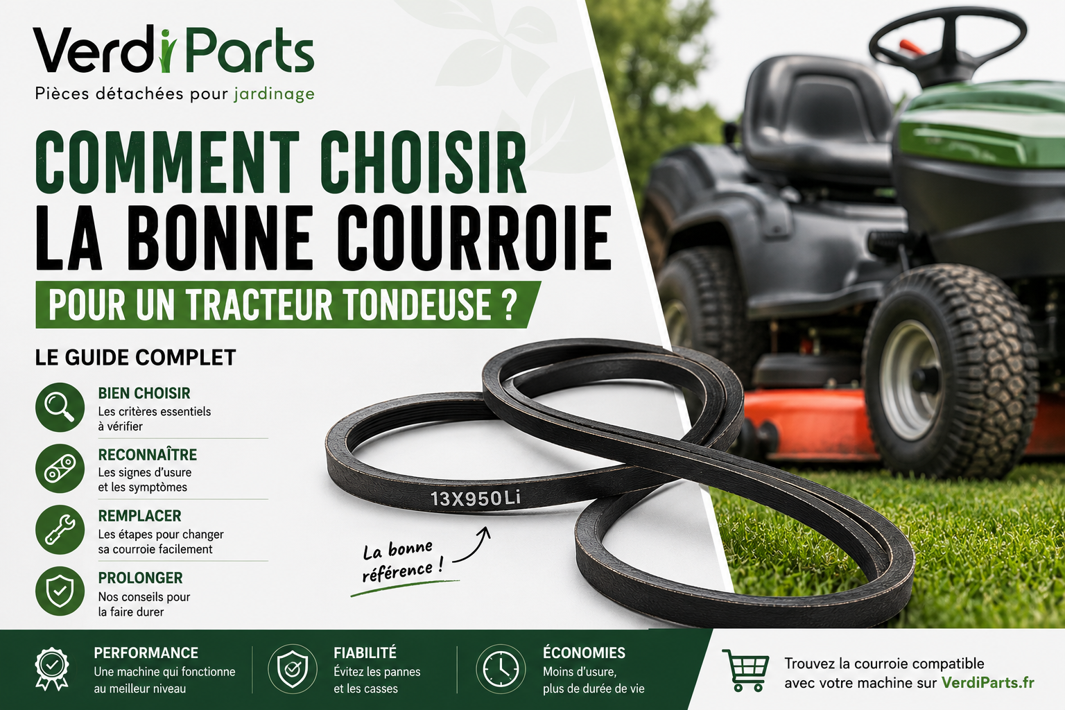 Comment choisir la bonne courroie pour un tracteur tondeuse ?